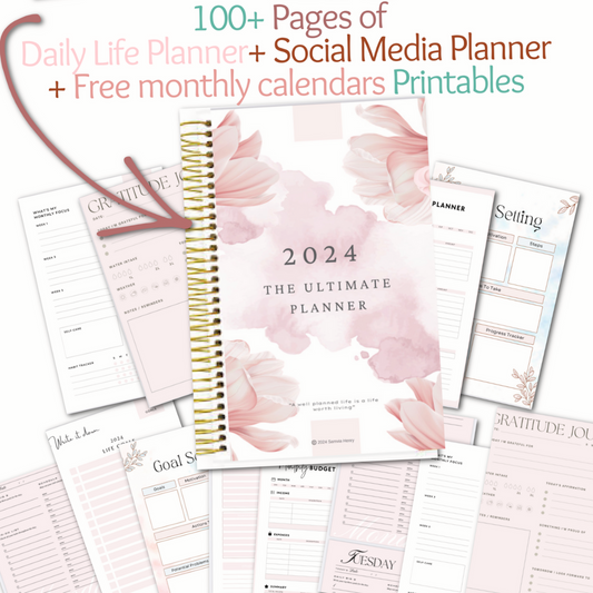 The Ultimate Life Planner & Journal + Social Media Goal Setting & Budget Planner